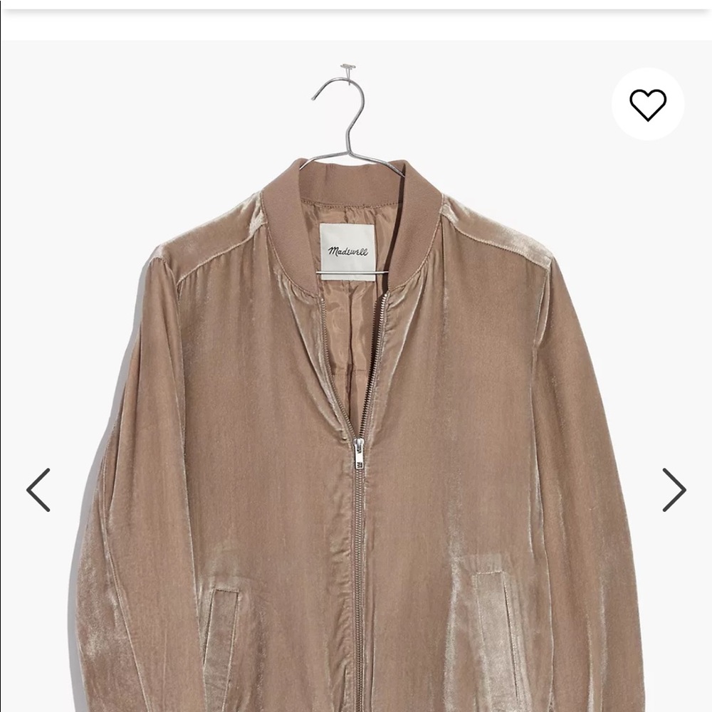 Madewell Velour Bomber Jacket - Picture 3 of 6